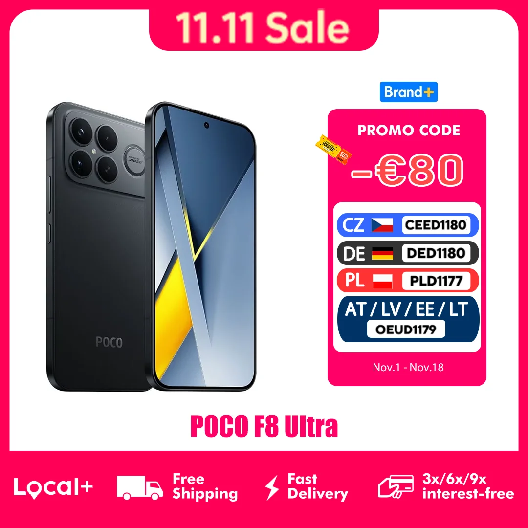 POCO F8 Ultra 5G, NFC,120Hz 6.9" AMOLED Display, 50 MP Light Fusion 950 Sensor with OIS, 6500 mAh Battery, IP68