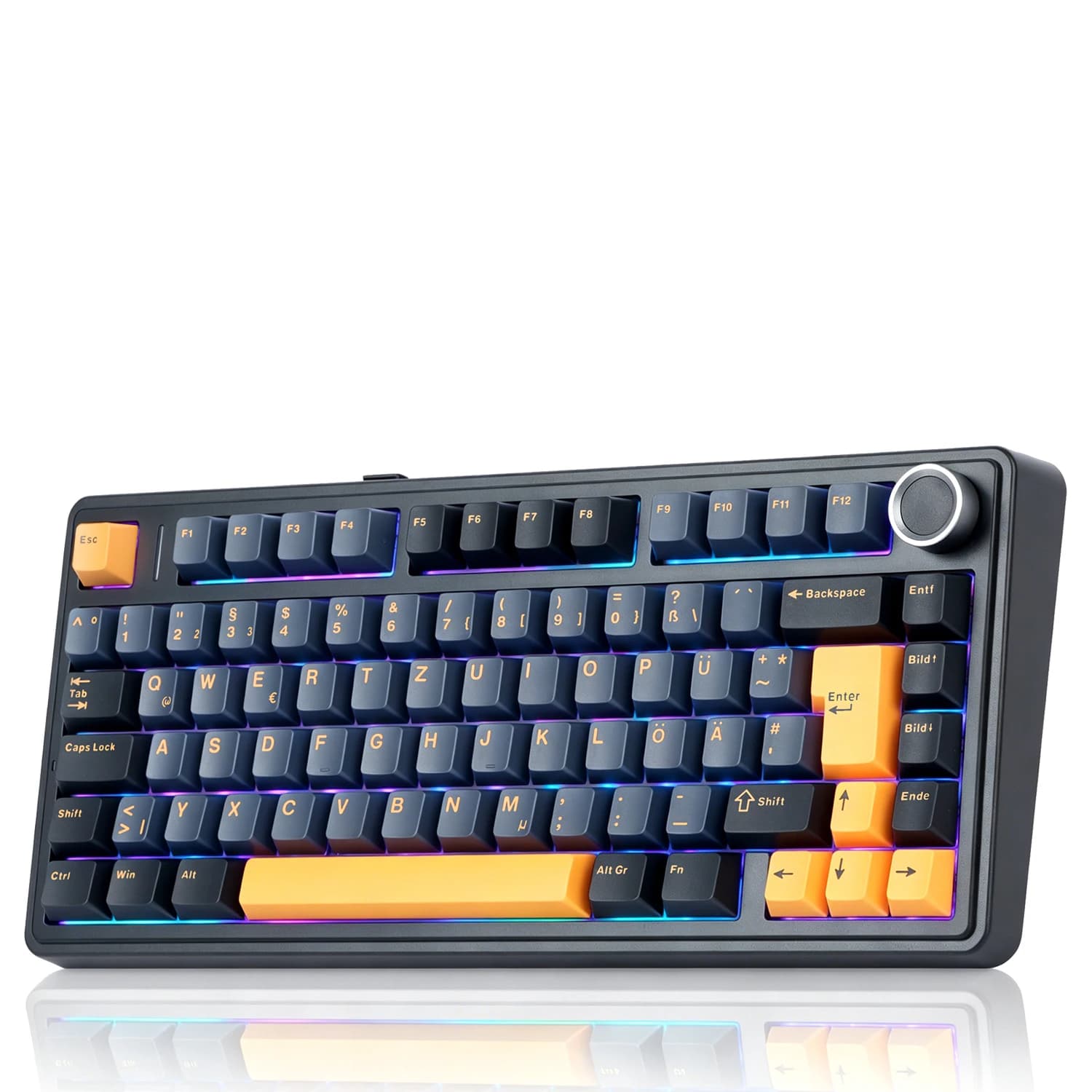 ISO-DE Layout EPOMAKER X AULA F75 75% German QWERTZ Hot-Swap Gasket Wired/Bluetooth/2.4G Wireless Mechanical Keyboard Knob/RGB
