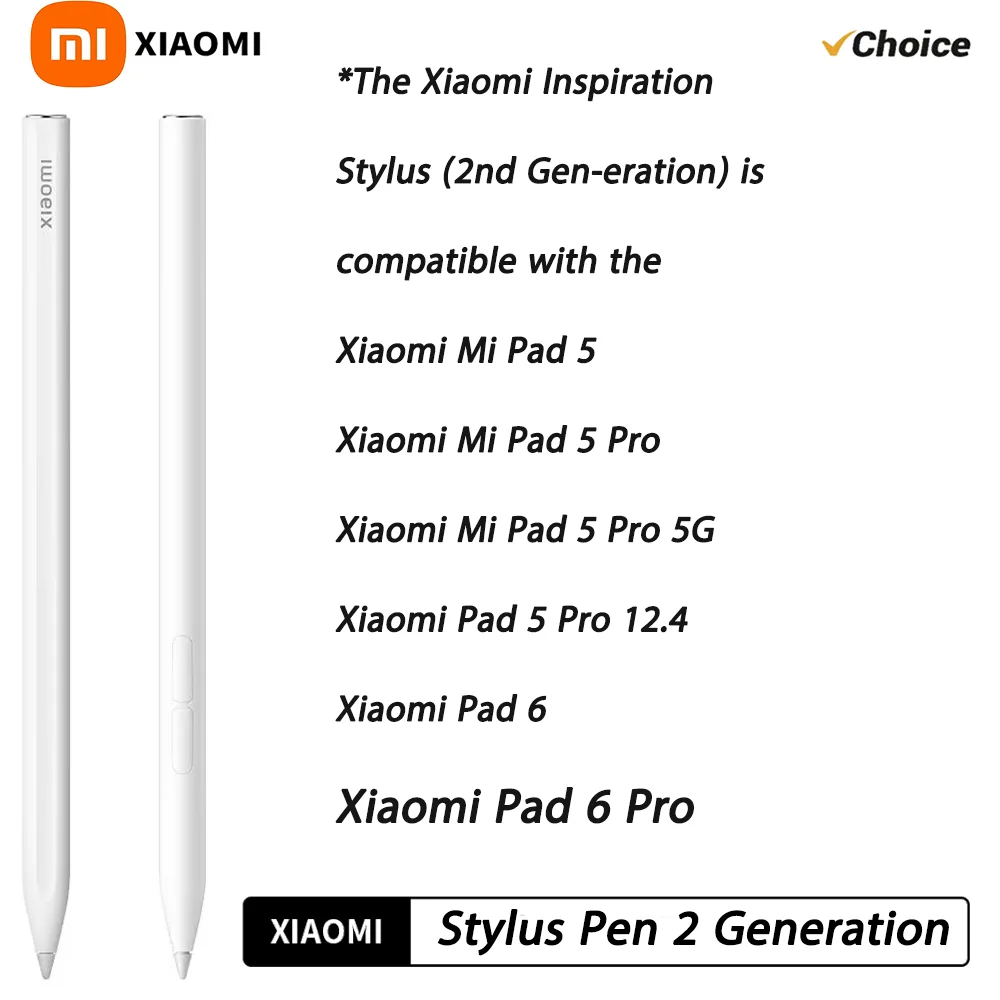 Xiaomi Stylus Pen 2 Generation 240Hz 152mm Draw Writing Screenshot Tablet Smart Pen for Mi Pad 5 / 6 / 5 Pro / 6 Pro-CN