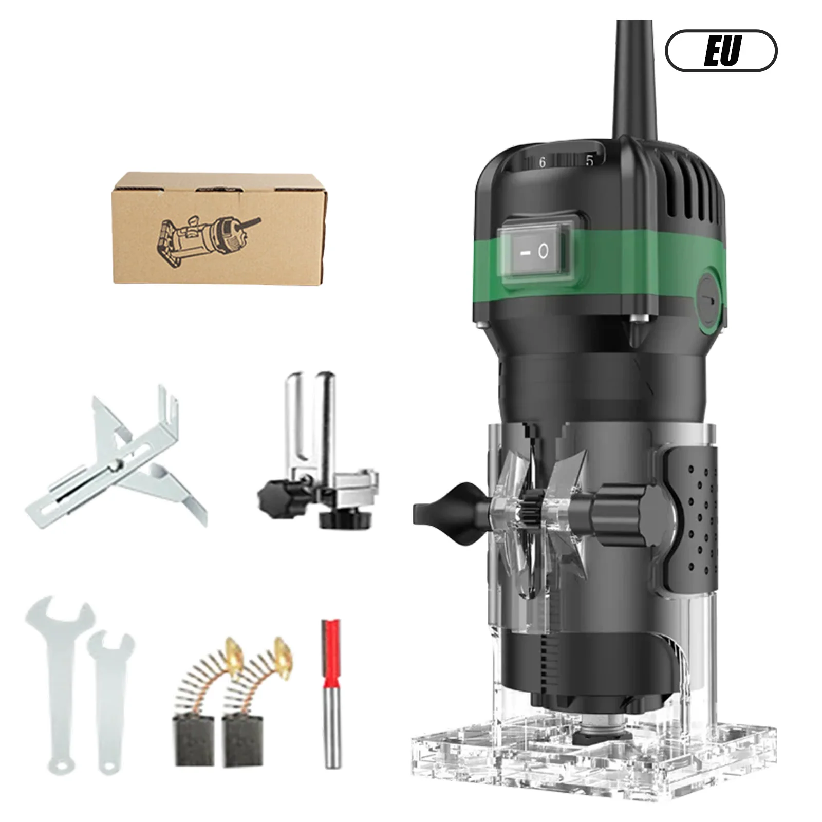 800W Woodworking Edge Trimming Machine Electric Woodworking Tool Multifunctional Small Chamfering Electric Carving Router Tool