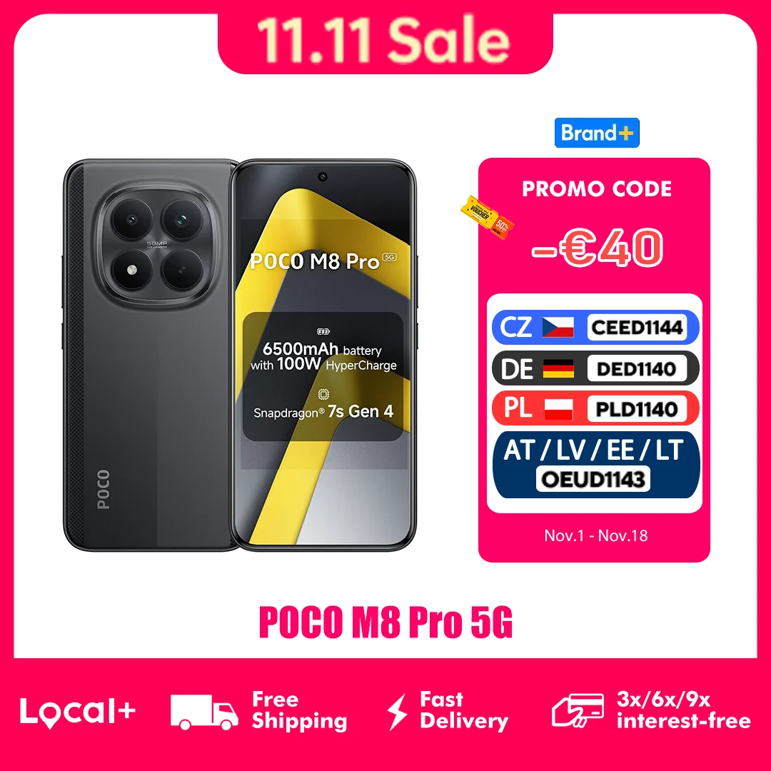 POCO M8 Pro 5G 8GB 256GB 12GB 512GB NFC 6500mAh Battery 50MP Camera Smartphone