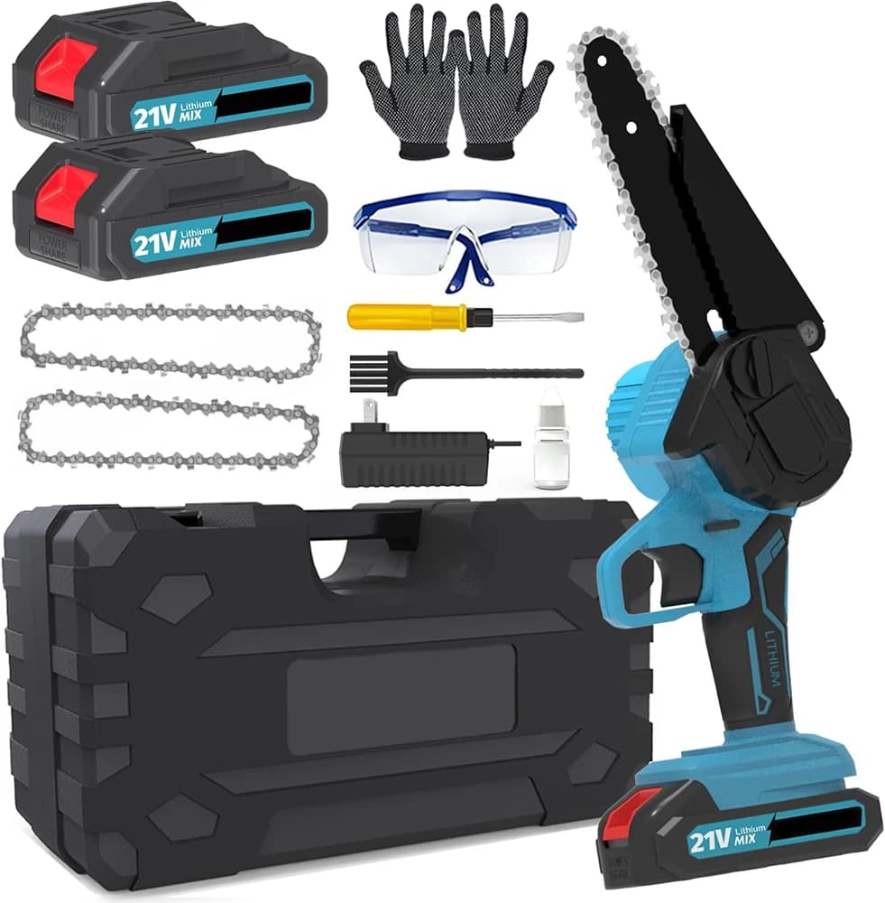 6inch Cordless Mini Chainsaw  Electric Saw Rechargeable Woodworking Garden Pruning Saw Tools for Makita 18V Battery