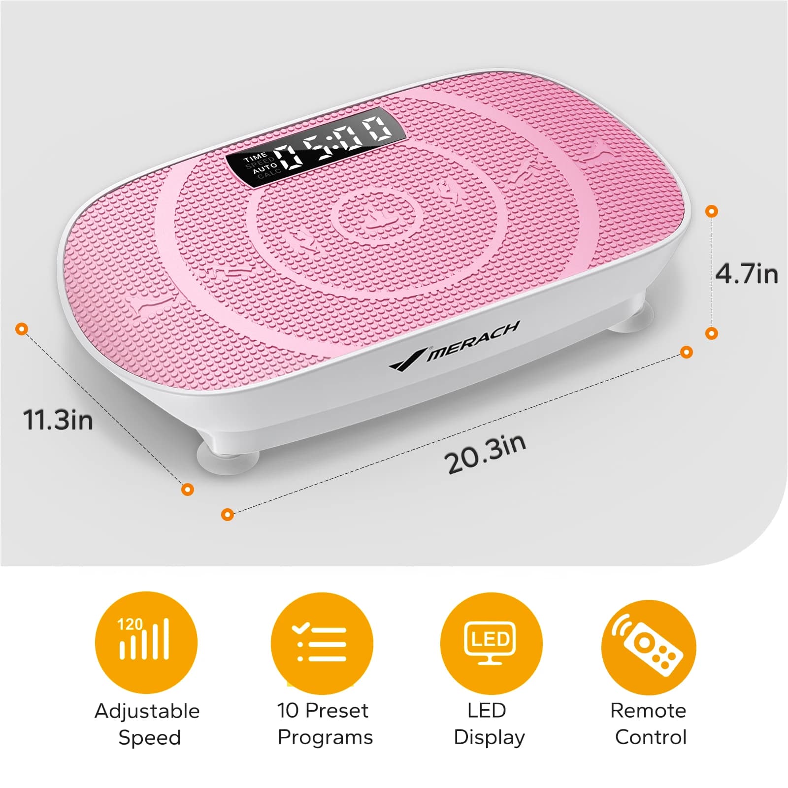 MERACH Vibration Plate Device Powered Vibration Platform CV30 for Full Body Training Burning&Muscle Building Weight Loss&Shaping