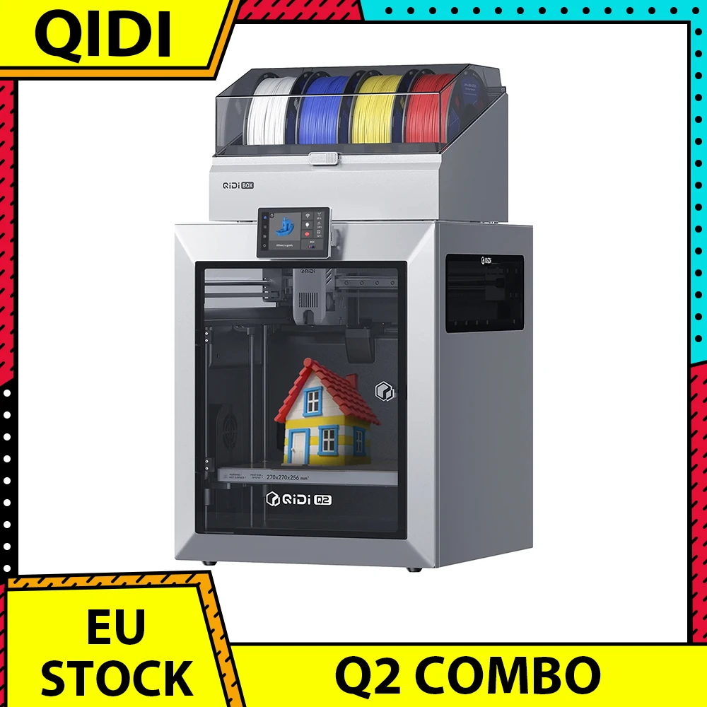 QIDI TECH Q2 3D Printer – High Precision, 370°C Nozzle, AI Camera, Large Build Volume 270×270×256mm, Print PLA/ABS/PETG/TPU