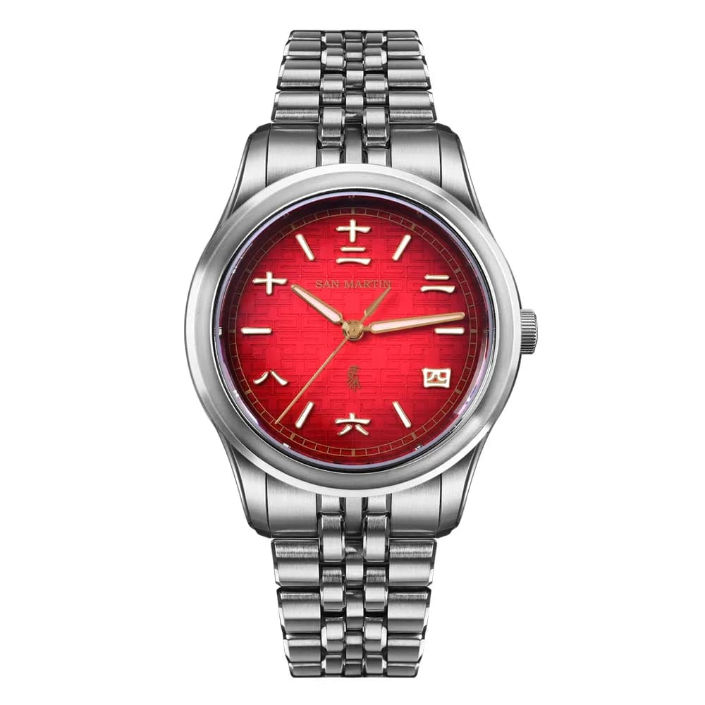 San Martin 2026 3D Embossed Dial Year of the Horse Limited 39mm Miyota 90S5 Clear Caseback Men Automatic Mechanical SN0144