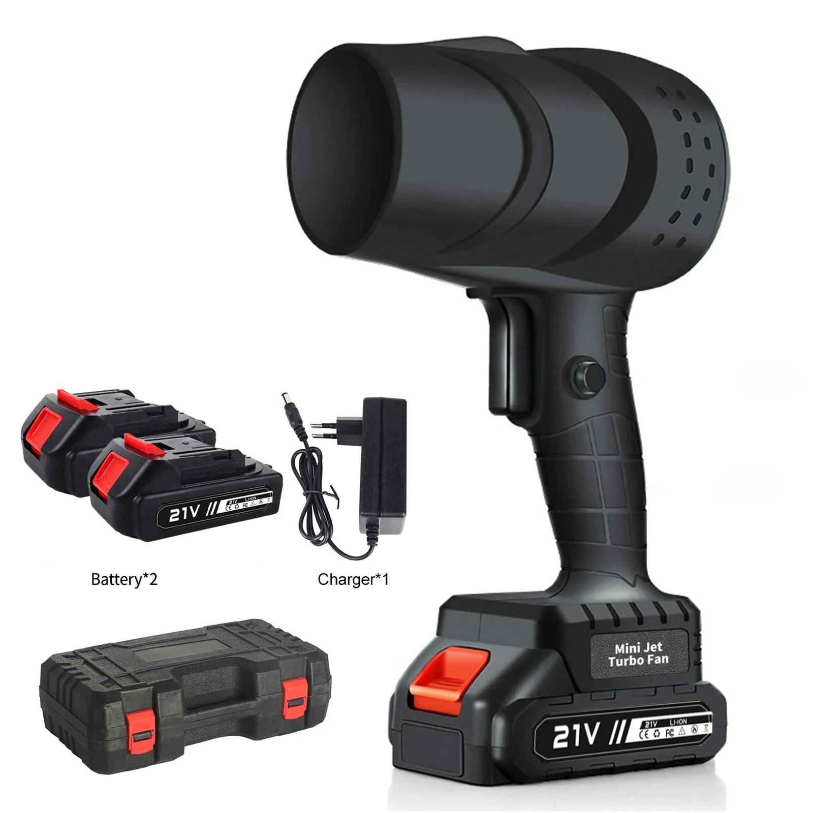 120km/h Air Blower Turbo Fan Jet Fan Leaf Blower 36000rpm Powerful Cordless Portable Handheld Leaf Snow Dust Air Blowing Tool