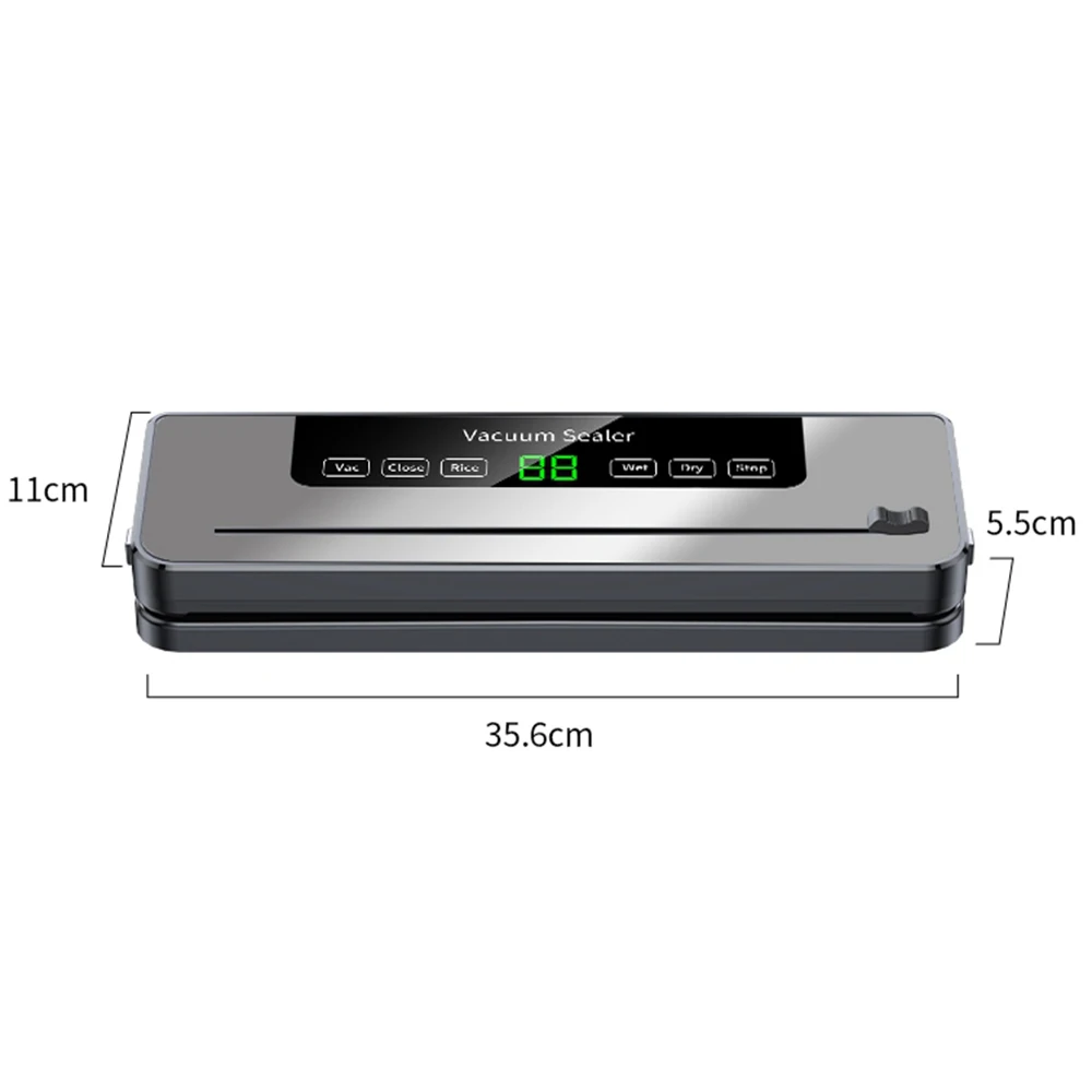 120W 65Kpa High-Power Automatic Household Vacuum Sealer Ideal For Preserving Meat Seafood Liquids Fruits Vegetables Nuts Grains Biscuits Snacks And More.
