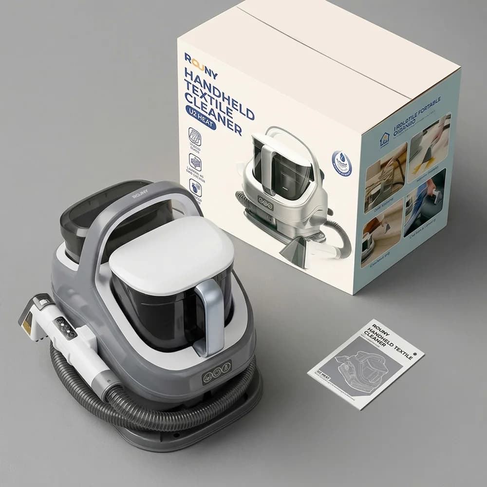 Portable Upholstery Steam Cleaning Machine, 100°C Steam & Powerful Suction, Stain & Odor Remover, Separate Clean & Dirty Water Tank, 4.1M Long Reach For Household & Car Use