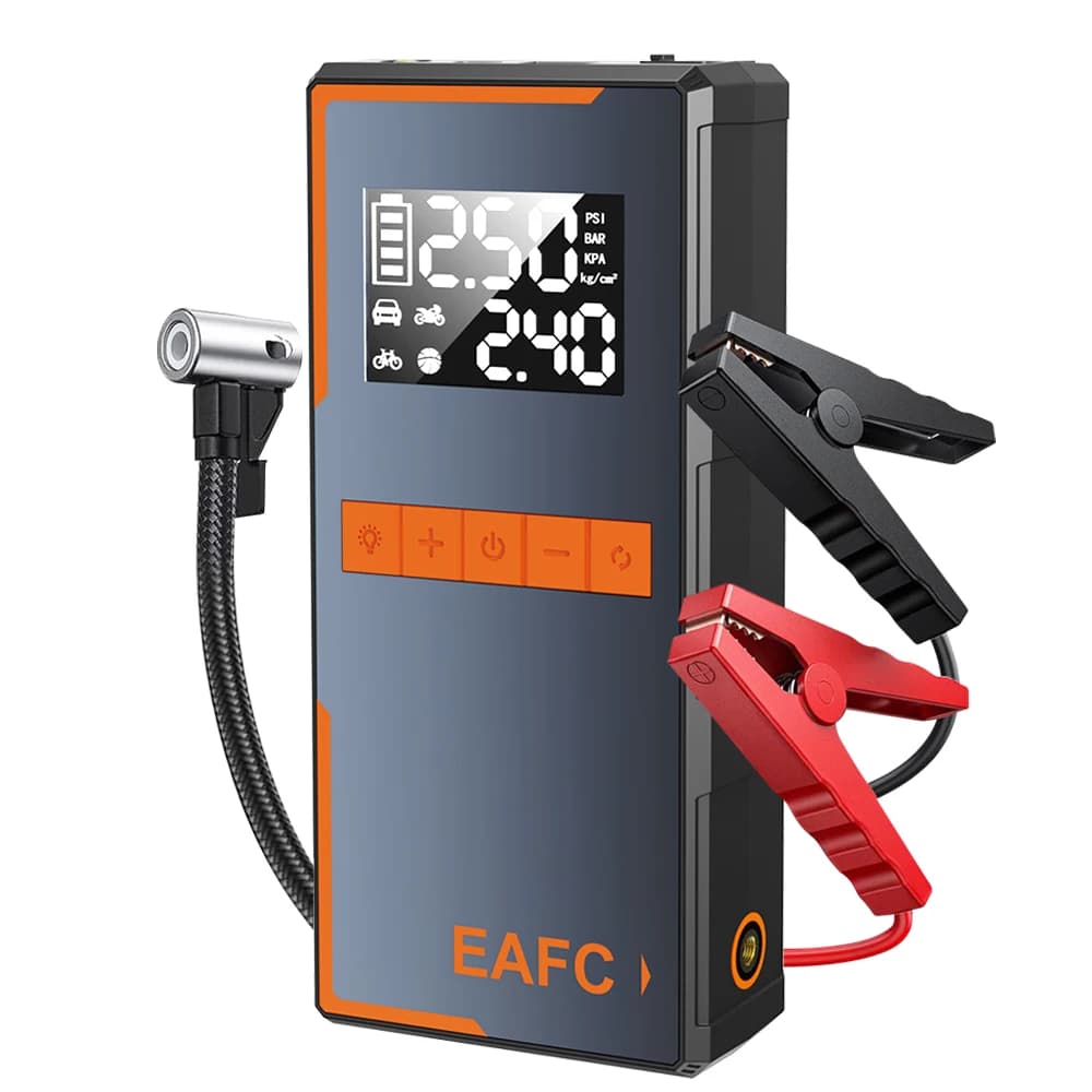 New 1500A Car Jump Starter Power Bank Portable 150PSI Air Pump Car Battery Emergency Boosters Starting Device Car Starter