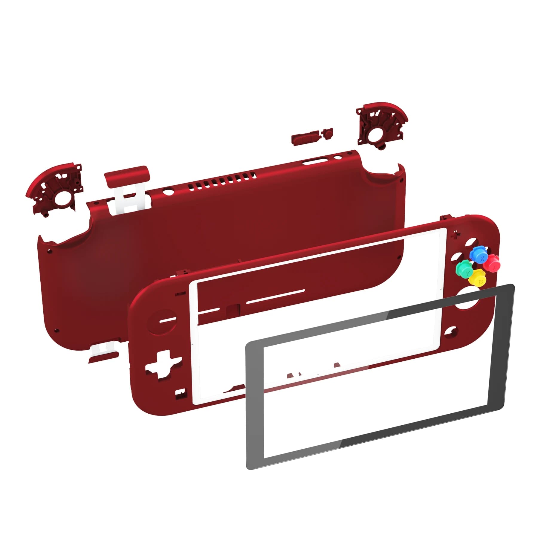 eXtremeRate DIY Replacement Shell Housing Case Cover with Screen Protector for NS Switch Lite - Single Series