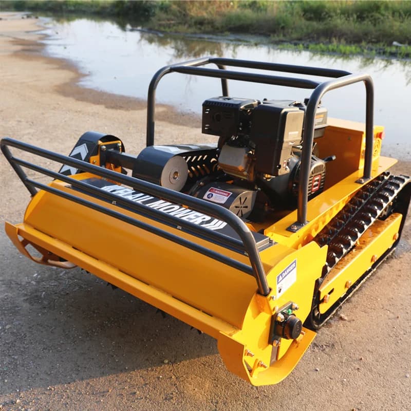 local warehouse intelligent remote control lawn mower robot, lawn shredder, four-stroke agricultural weeding equipment