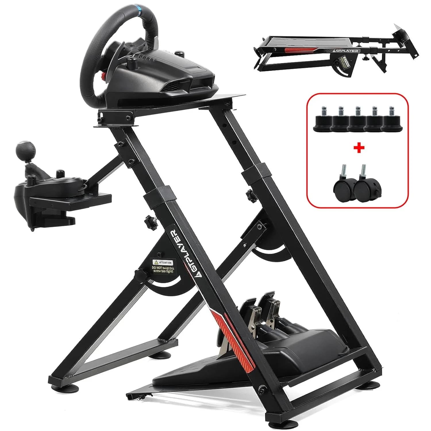 GTPLAYER Steering Wheel Stand for steering wheel Gaming Wheel Stand with V1 V2 Mount Incline Adjustable Rack PS4 Xbox PC