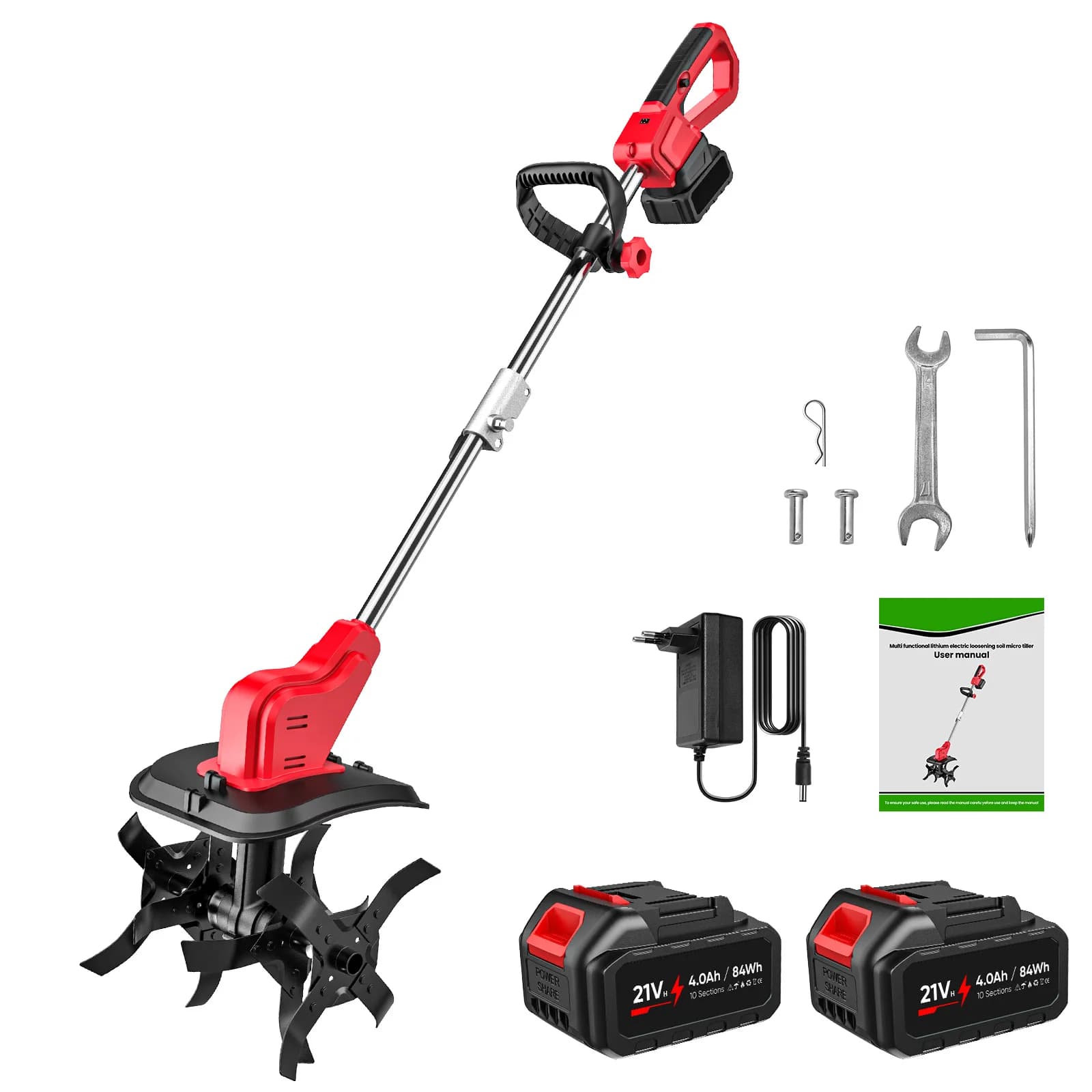 Brushless Electric Cultivator 1500W Garden Portable Wireless Lawn Mower Lawn Mower Soil Processing Tool Suitable For Makita Batteries