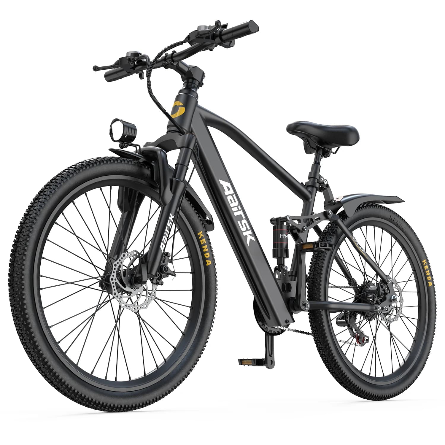 26' Electric Bike for Adults, 36V 13Ah 468Wh Battery, 250W Brushless Motor, 25 Km/H Up to 40 Miles, 21-Speed Drivetrain, Dual Suspension, NFC Unlock