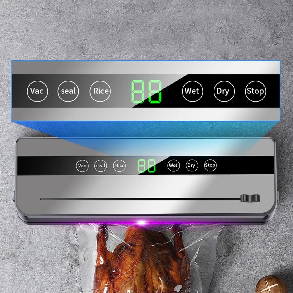 220V Food Vacuum Sealer Machine 5 Modes Dry and Wet Automatic Vacuum Sealer With 10Pcs Bags Home Kitchen Food Preservation