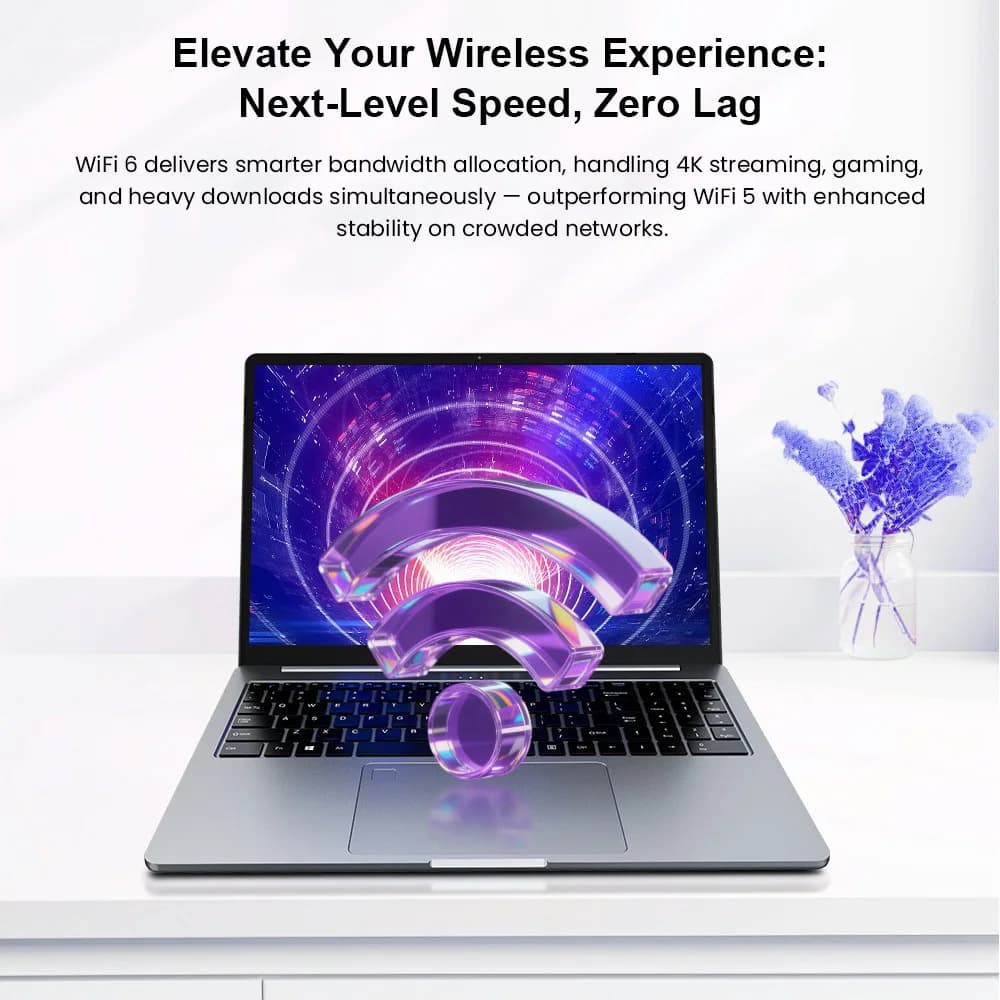 Ninkear A15 Pro Laptop 16 Inch 2.5K 2560×1600, AMD Ryzen 5 5500U 6-Core, 16GB DDR4 RAM 1TB SSD, WiFi 6, Bluetooth 5.2, 54.72Wh Battery, Backlit Keyboard, Fingerprint, 65W PD