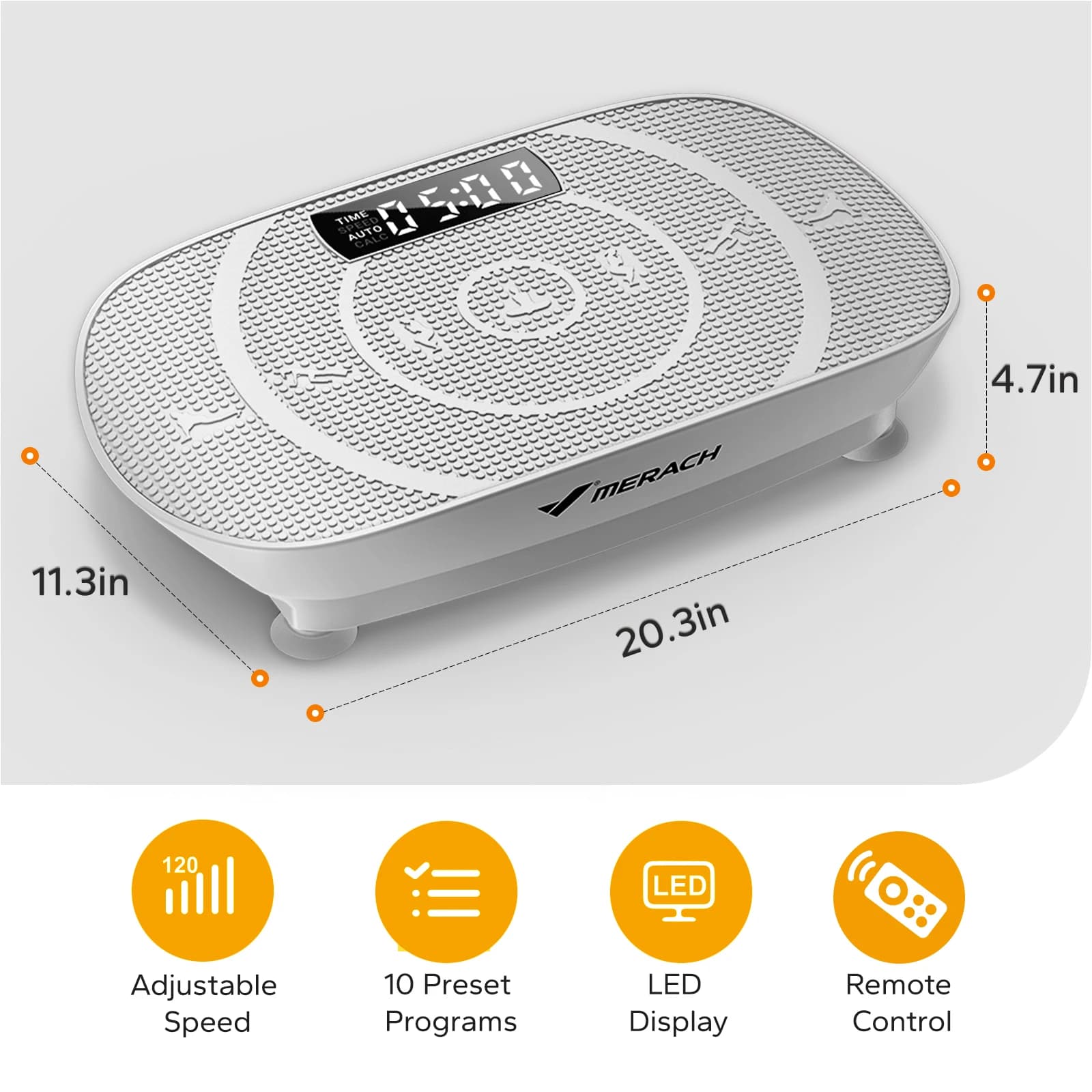 MERACH Vibration Plate Device Powered Vibration Platform CV30 for Full Body Training Burning&Muscle Building Weight Loss&Shaping