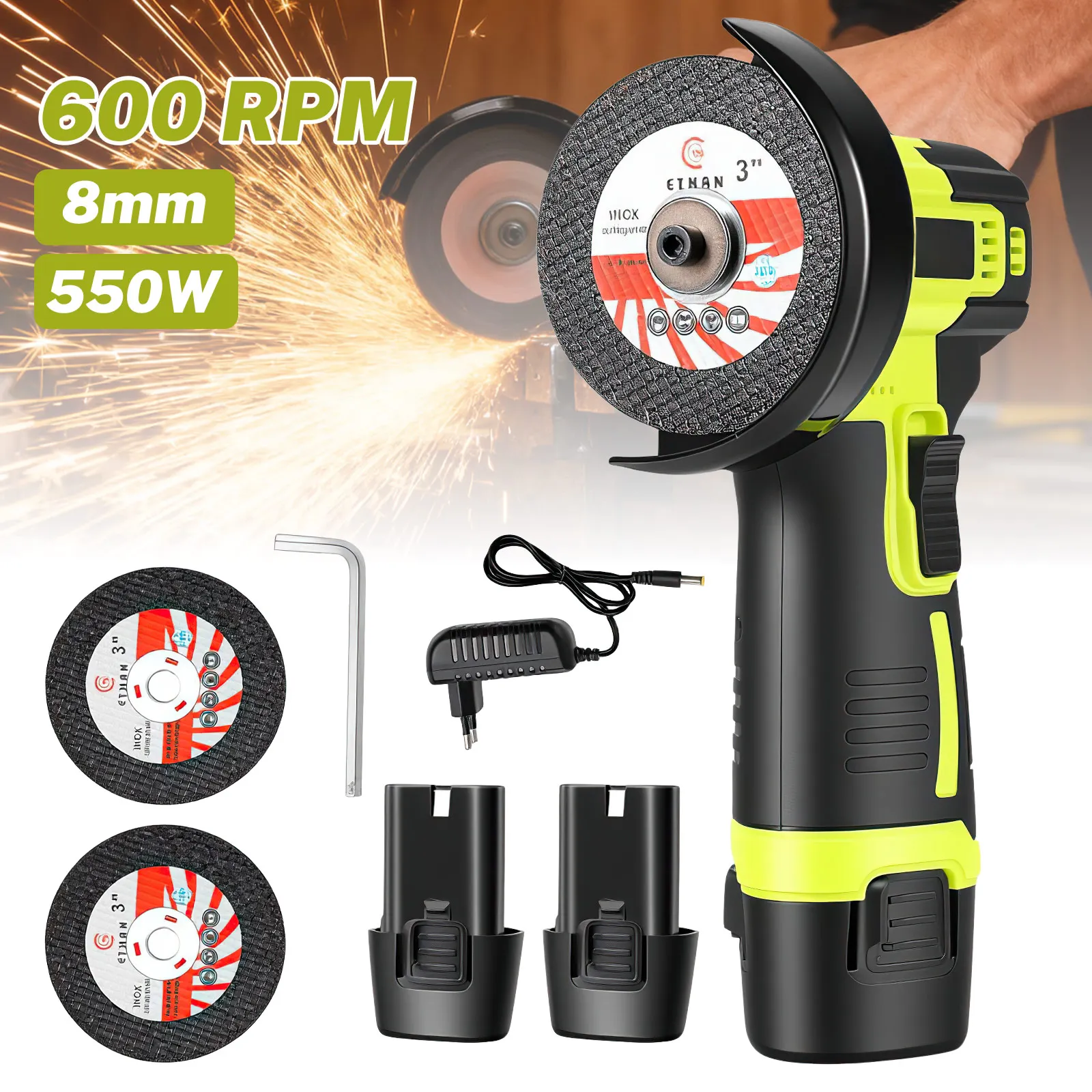 Mini Angle Grinder Mini Household Rechargeable Cutting Machine Polishing Machine Electric Hand Grinder Polishing Machine