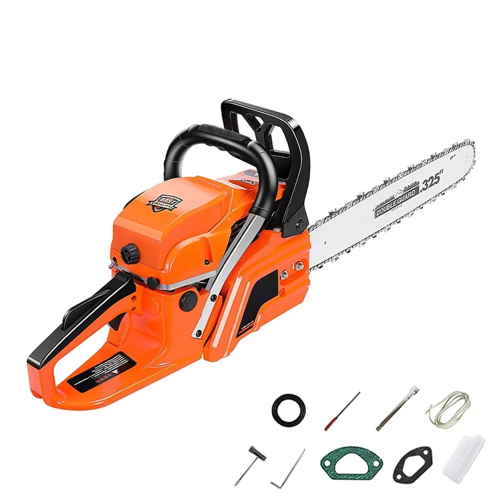 High Power 20" Gas Chainsaw Gasoline Powered Chainsaws Chain Saw Gas 2-Stroke 52cc Heavy Duty Blade Chainsaw