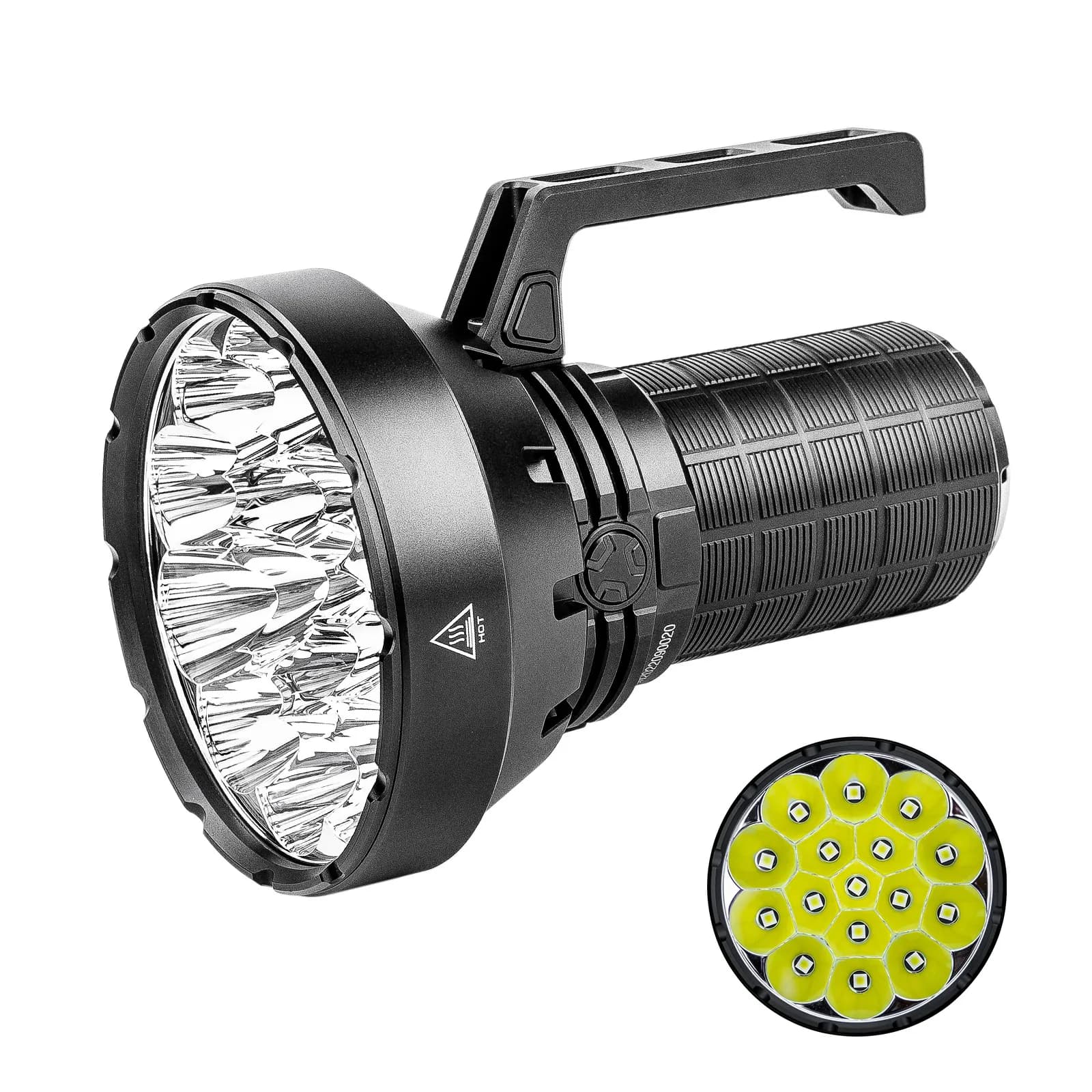 IMALENT SR16 Tactical Flashlight 55000 Lumen Super Bright Searchlight CREE XHP50.3 HI LED Rechargeable Lantern for Defense Torch
