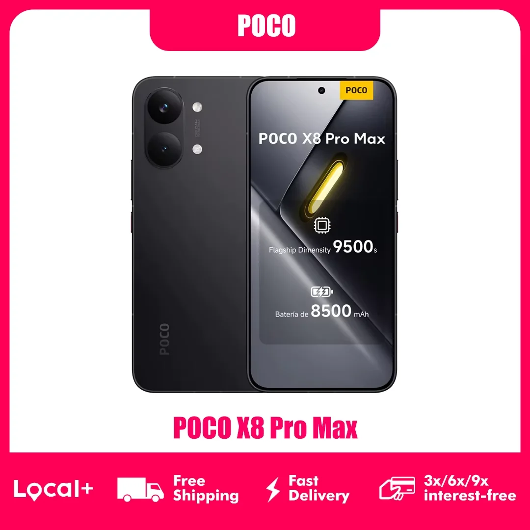 POCO X8 Pro MAX 5G 12GB 256GB 512GB NFC Smartphone Dimensity 9500s 8500mAh  50MP OIS Camera
