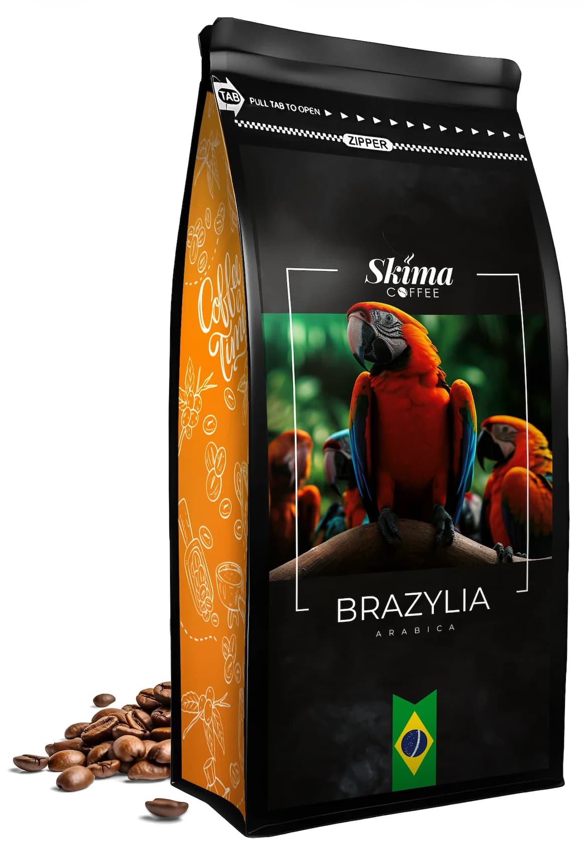Whole Bean Coffee 1kg BRAZIL 100% ARABICA Freshly Roasted for Espresso Machine + FREE GIFT