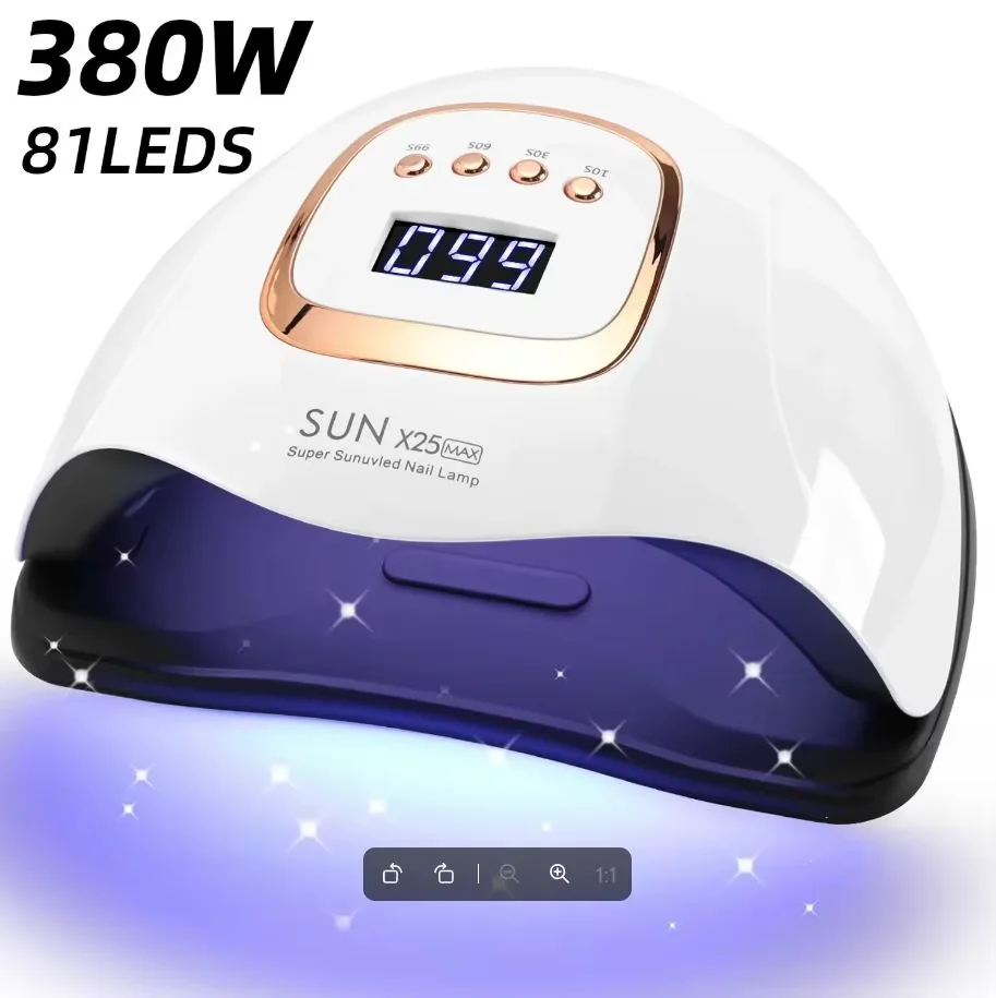 Led Nail Lamp, Fast Drying, Dual Purpose for Hands and Feet, Timer, Smart Sensor Nail Lamp