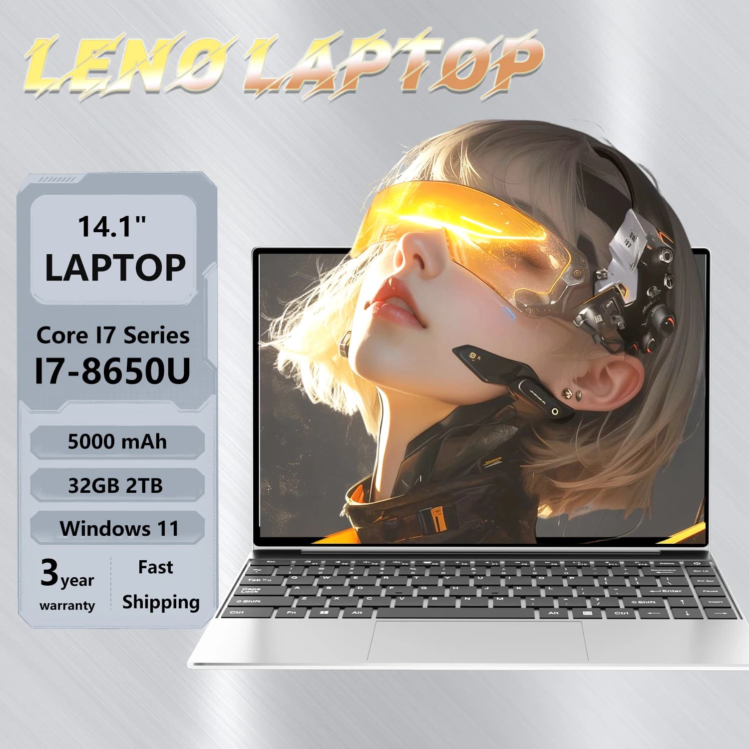 Portable Laptop Windows 11 Intel core I7-8650U 14.1 Inch 16GB RAM 512GB SSD Office Laptops 1920*1080 Notebook