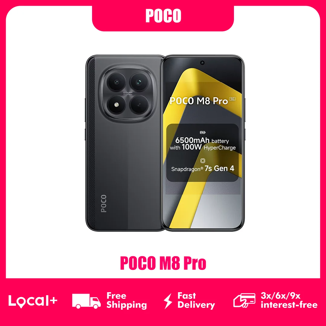 POCO M8 Pro 5G 8GB 256GB 12GB 512GB NFC 6500mAh Battery 50MP Camera Smartphone