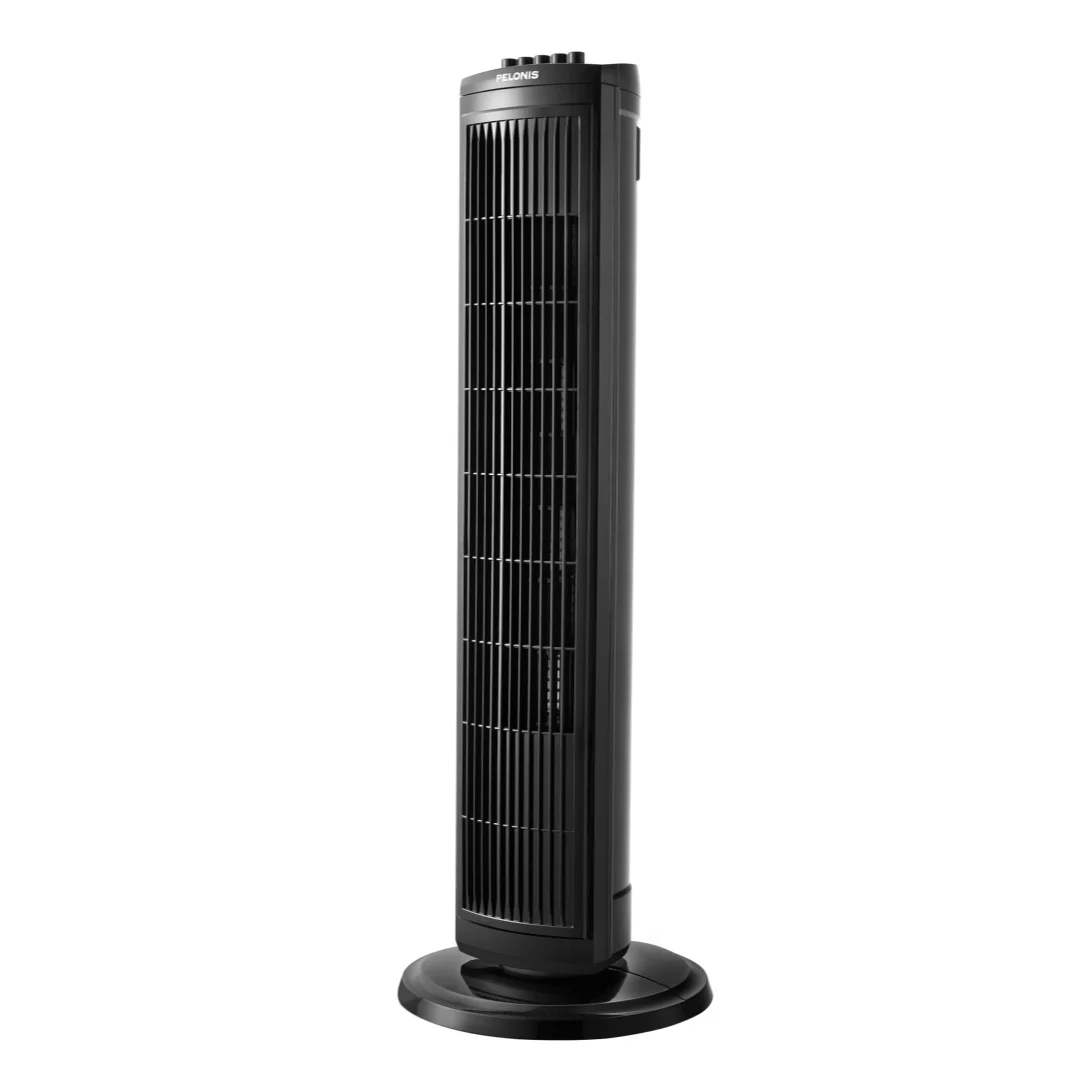 PELONIS tower fan standing fan with 3 speeds 120 min timer 60 ° oscillation Quiet energy saving
