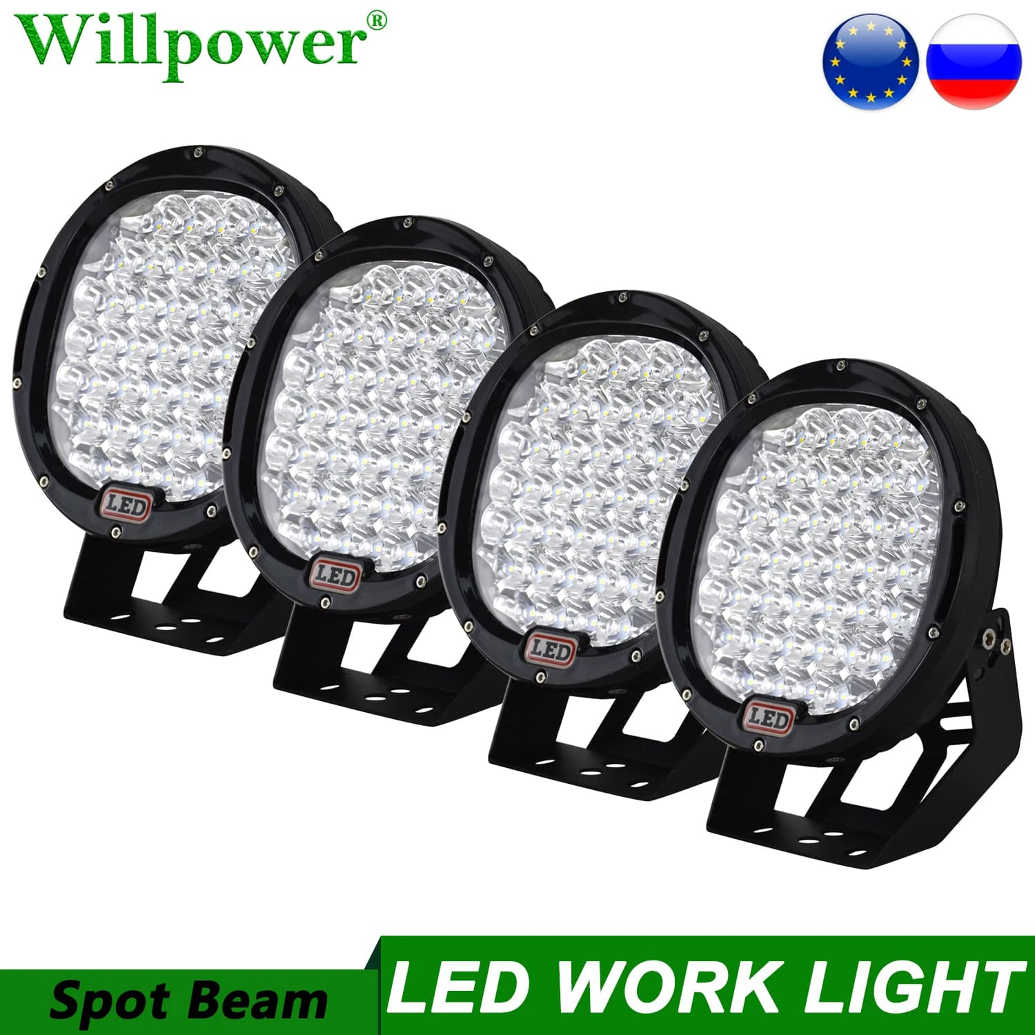 Offroad Car Bumper 9 inch 225W Headlight Spotlight For Jeep JK Chevy 4RUNNER SUV 4WD 4X4 Truck Pickup LED Work Light Fog Lamps
