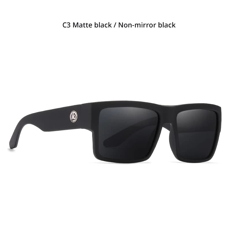 KDEAM Recommend Square Polarized Sunglasses For Men Women Outdoor Shades Ultra-thick Elastic Paint Frame 5-Barrel Hinges