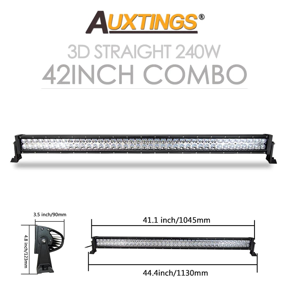 Auxtings 22" 32" 42" 52"inch Led Light Bar Work Light 3D/7D led bar 4x4 Truck ATV Car Offroad Driving Straight Light Bar
