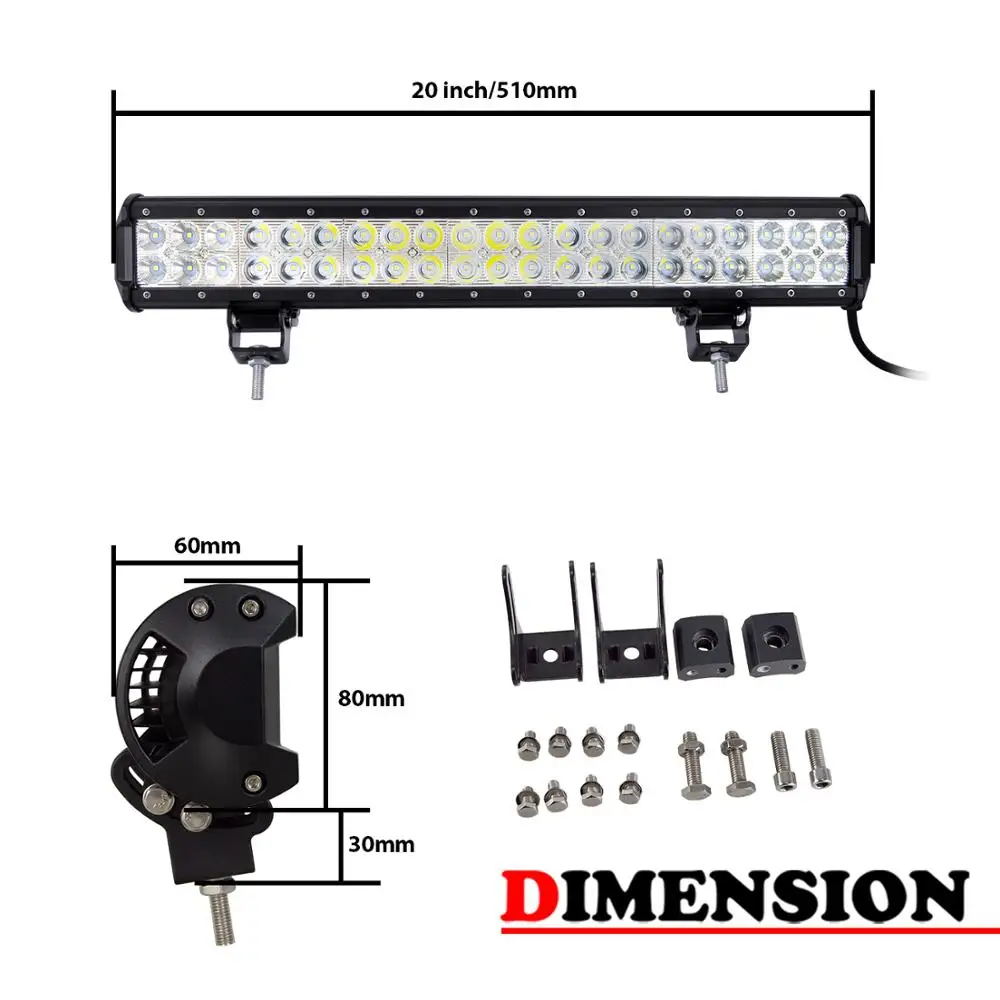 Offroad 4WD 18" 20" 23" 25" 28" 36" 44" Light Bar For Jeep JK UTV ATV Tractor SUV 4x4 Truck LED Bar Lightbar Driving Lamp