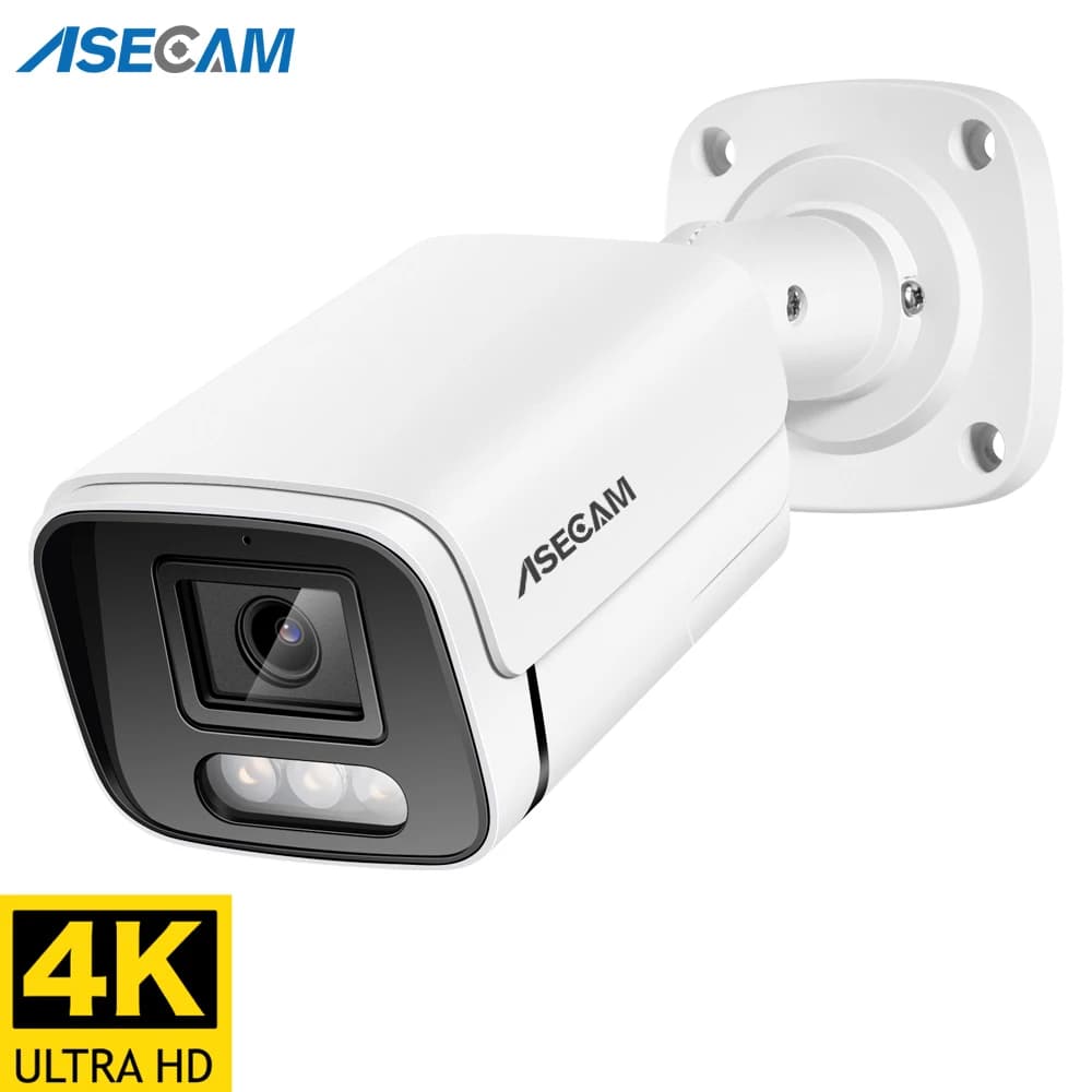 New 4K 8MP IP Camera Audio Outdoor POE H.265 Onvif Metal Bullet CCTV Home Security Camera From Poland