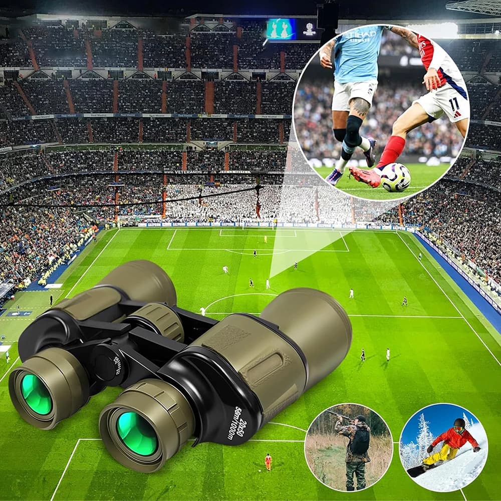 Adult Decorative Telescope Binoculars 20x50 with Cell Phone Bracket Prism Low Light Night Vision Watch Adjustable Focal Distance Neck Strap Travel Sports Handbag for Bird Watching Hiking Home Accessories