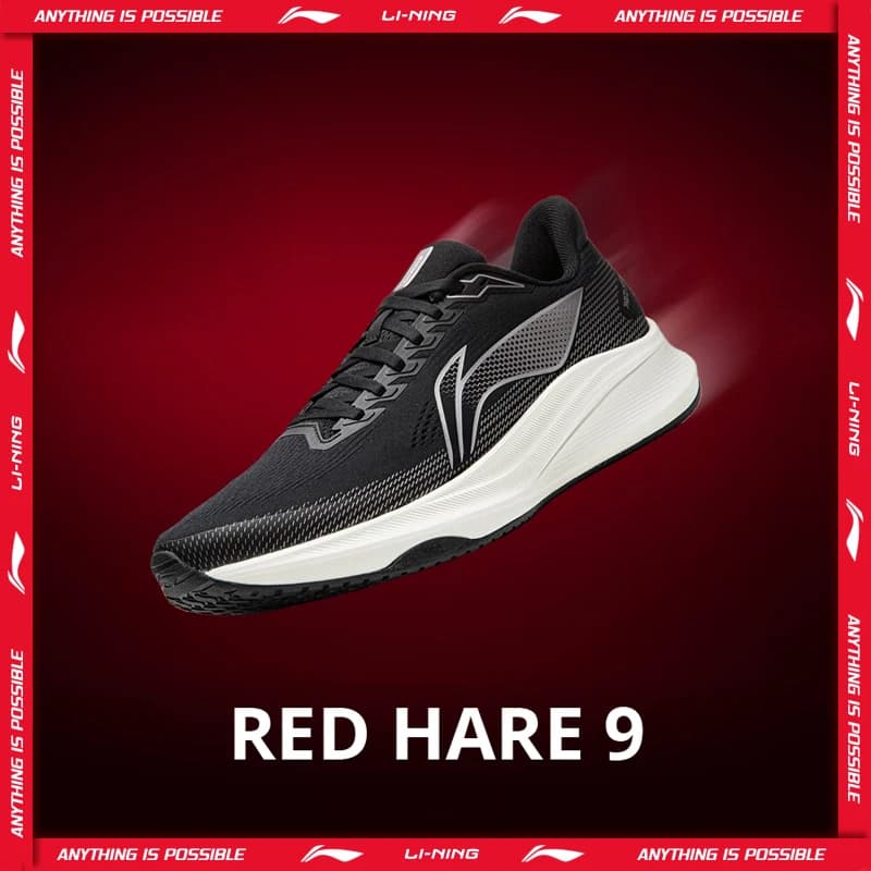 Li-Ning Men's RED HARE 9 PRO Racing Running Shoes BOOM Cushion Rebound Breathable Reflective LiNing Stable Sneakers ARPW001
