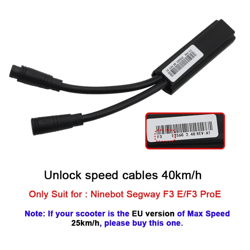 Customized Release Speed Limit Cables 40km/h for Ninebot by Segway F3E/F3D/F3 ProE/F3 ProD E-Scooter Unlock Speed Lines