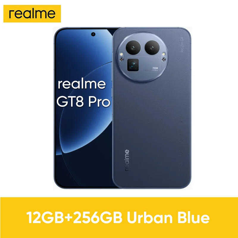 realme GT 8 Pro 5G Smartphone EU Version Snapdragon 8 Elite Gen 5 144Hz Screen 200MP Ultra Camera 50W Wireless Charge 2026 New