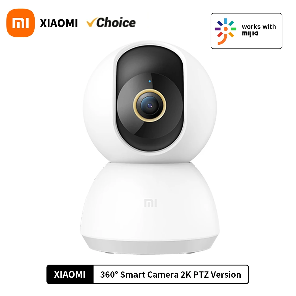 Xiaomi Smart Home 360° Security Camera Mi PTZ 2K Webcam 1296P 3 Megapixel AI Human Detection Night Vision Webcam Work With App