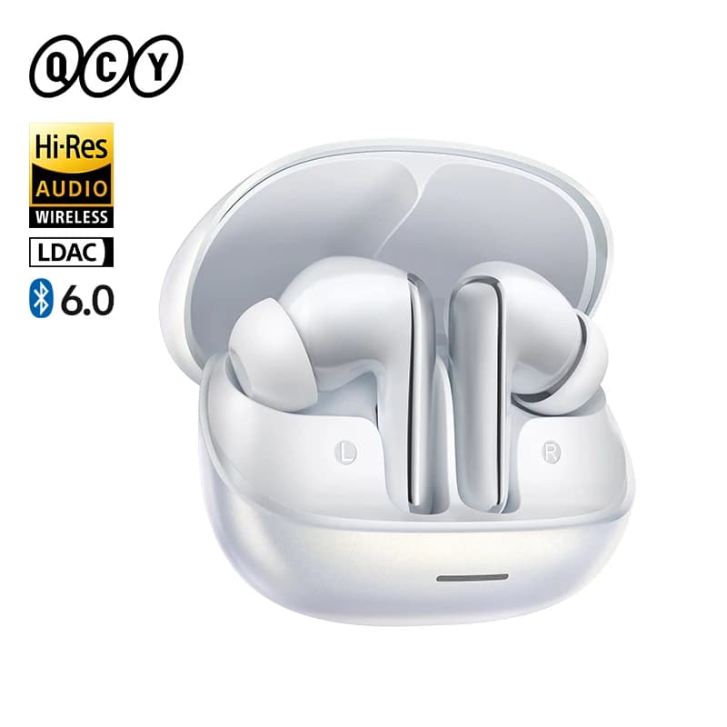 QCY HT21 Wireless Earphones Melobuds N65 -60dB AI Adaptive ANC Earbuds Bluetooth 6.0 LDAC Hi-Res Audio 8 Mics 50Hrs Headset