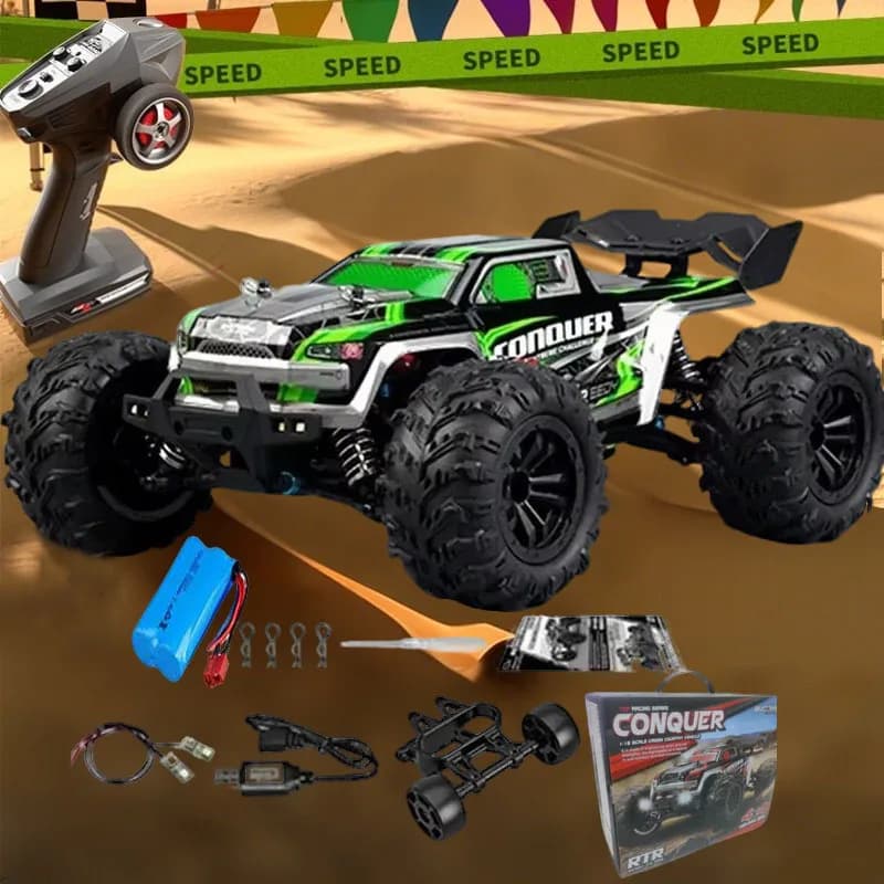 4WD RC Car: 1:16 2.4G ,  38KM/H Blazing High Speed, Bright LED Lights, All-terrain Drift Vehicle, Ultimate Christmas Surprise Gifts