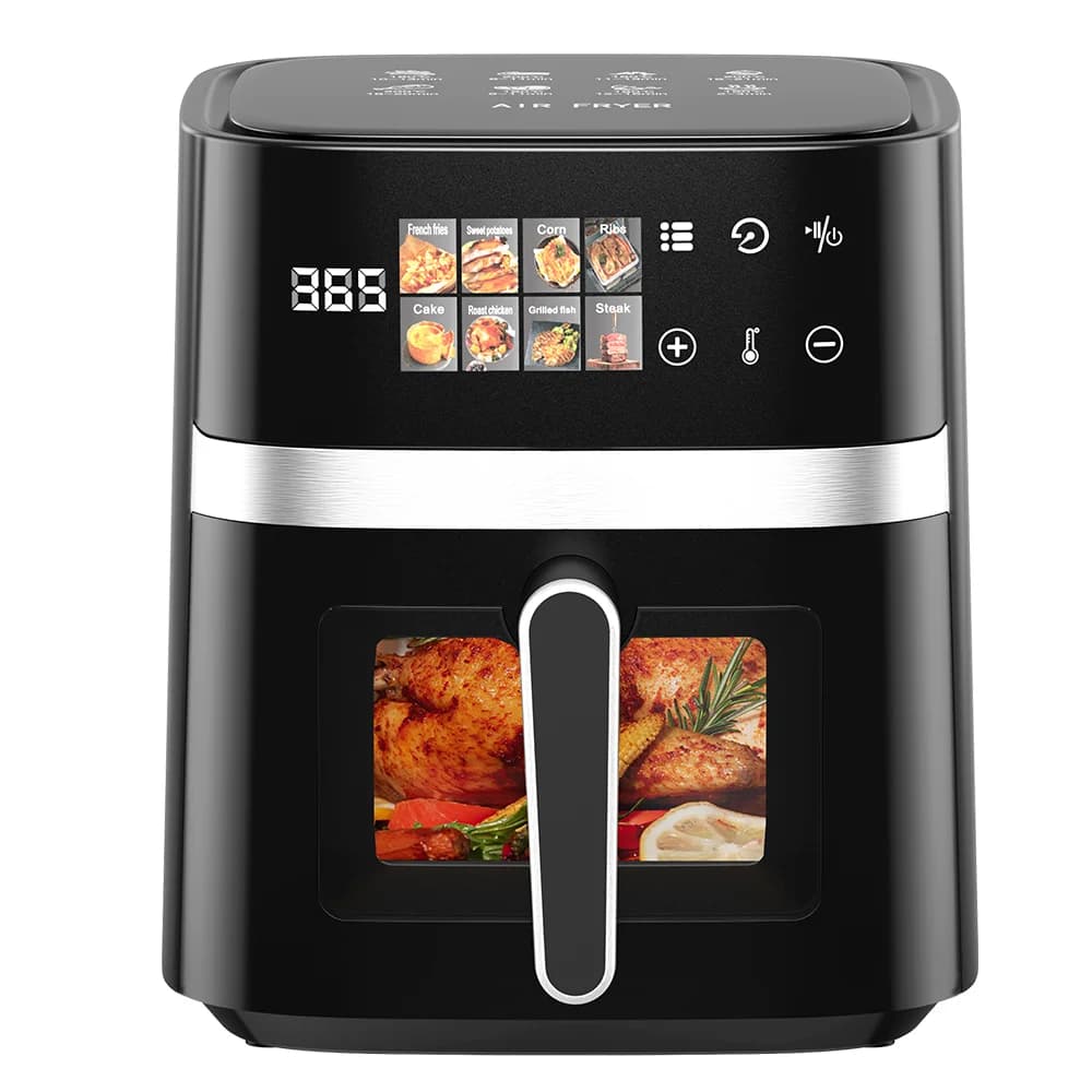 Patbrela 5.5L Capacity Air Fryer 1350W Oil Free Electric Fryer Timer Control Home Kitchen Cooker Non-fat Fryer