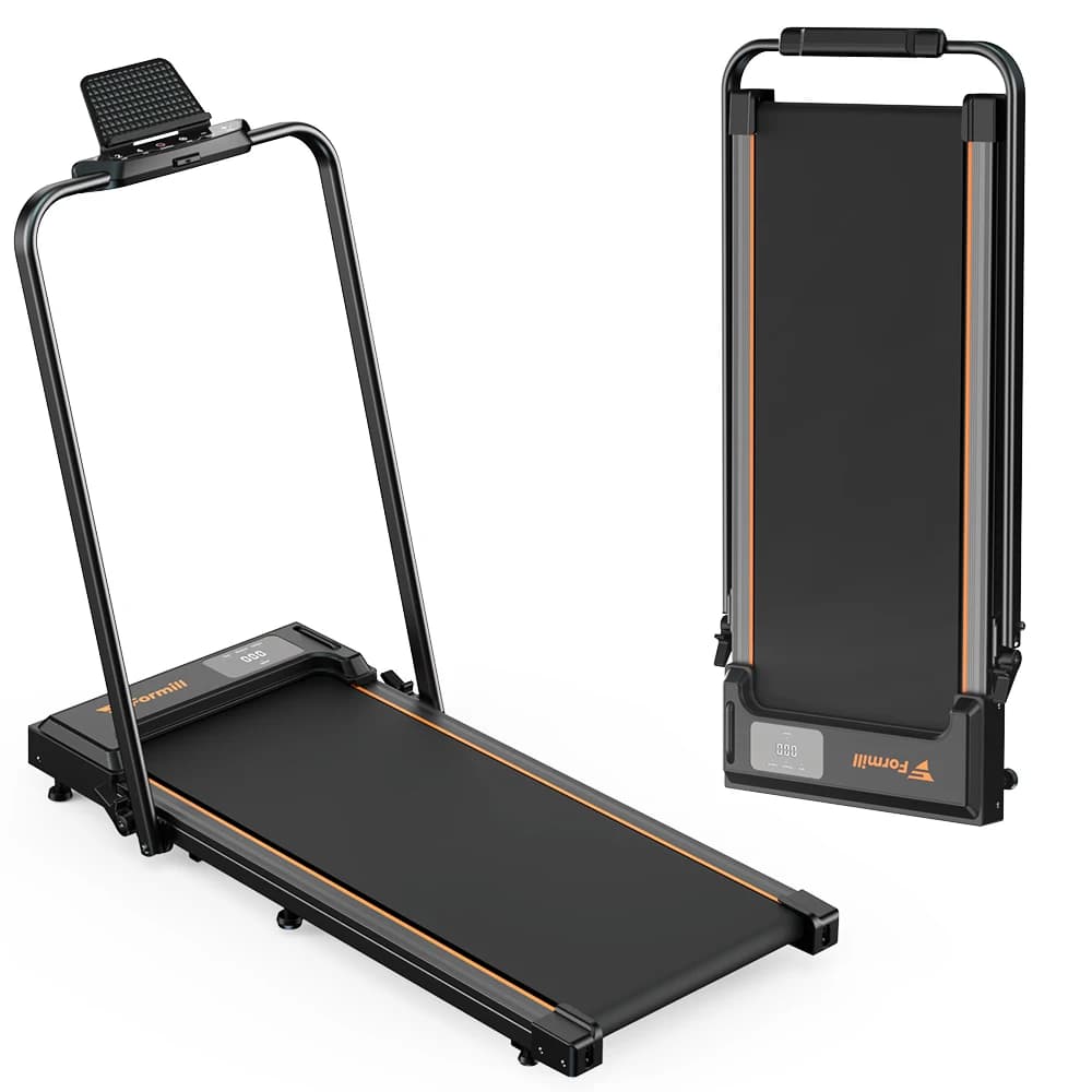 Formill FT51/FT50/FT52 Treadmill 2 In 1 Walking Running Treadmill 0.75-2.5HP Foldable Under Desk Treadmill38*95cm Running Area With Armrest LED Display Oil Drip Hole Indoor Home Gym Exercise Machine