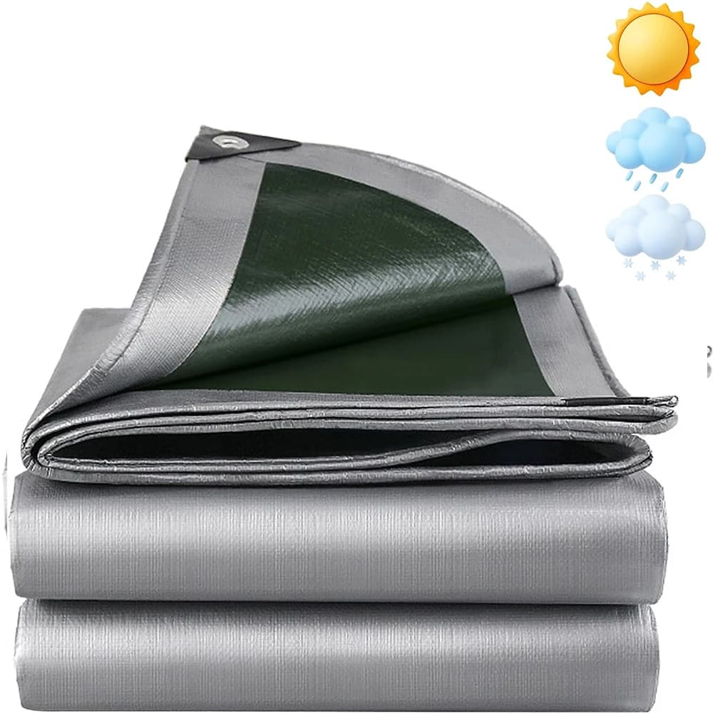 Tarpaulin Waterproof Fabric Tarpaulin 180 g/m² PE Tarpaulin UV Resistant Weatherproof for Garden Furniture Pool Wood Car Boat