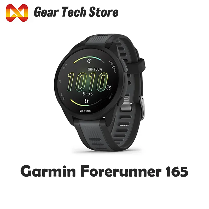 Garmin Forerunner 165 Basic Style Smart Sports Watch, 1.2 Inch Amoled Screen, Gps, Compatible with Multiple Languages