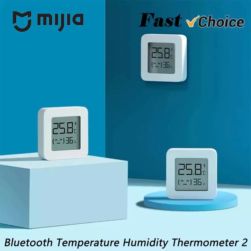 Mijia Thermometer 2 Bluetooth Temperature Humidity Sensor Moisture Meter Smart LCD Screen Digital Mijia App