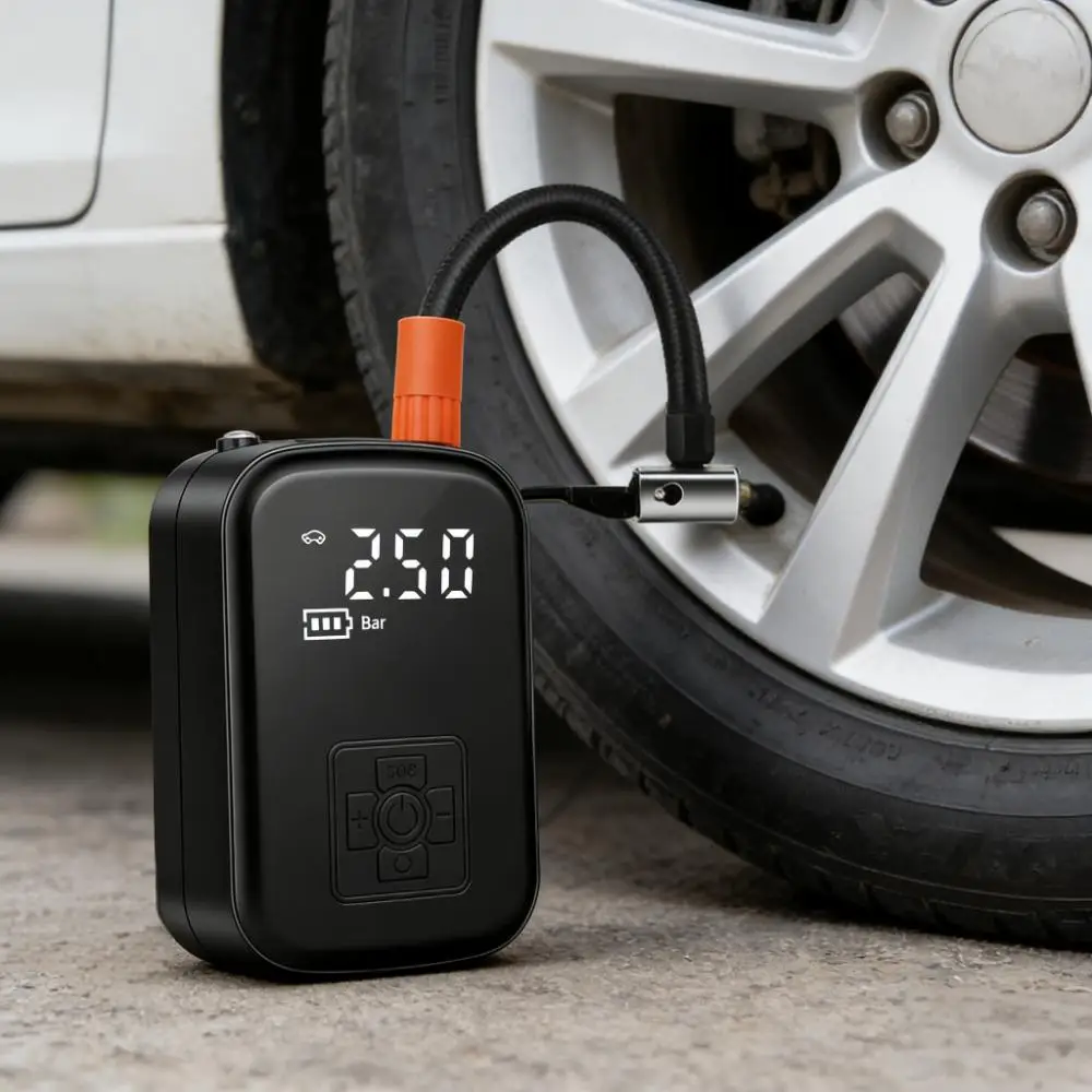 150PSI Portable Tire Inflator Rechargeable Electric Inflator For Car Bicycle Digital Air Compressor Football Ball Inflator Pump