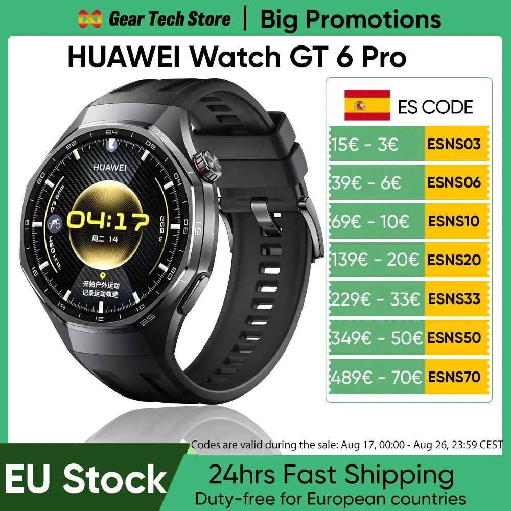 Huawei Watch Gt 6 Pro 46mm Smartwatch, 1.47 Inch Amoled Display, Gps, Bluetooth Calling Support with Ios, Android, Global Version