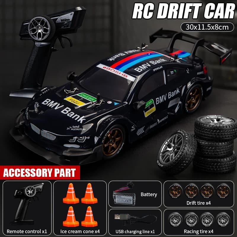 JJRC remote control racing car, four-wheel drive, high-speed drift, replaceable tires and brake discs. Dynamic and cool. The per